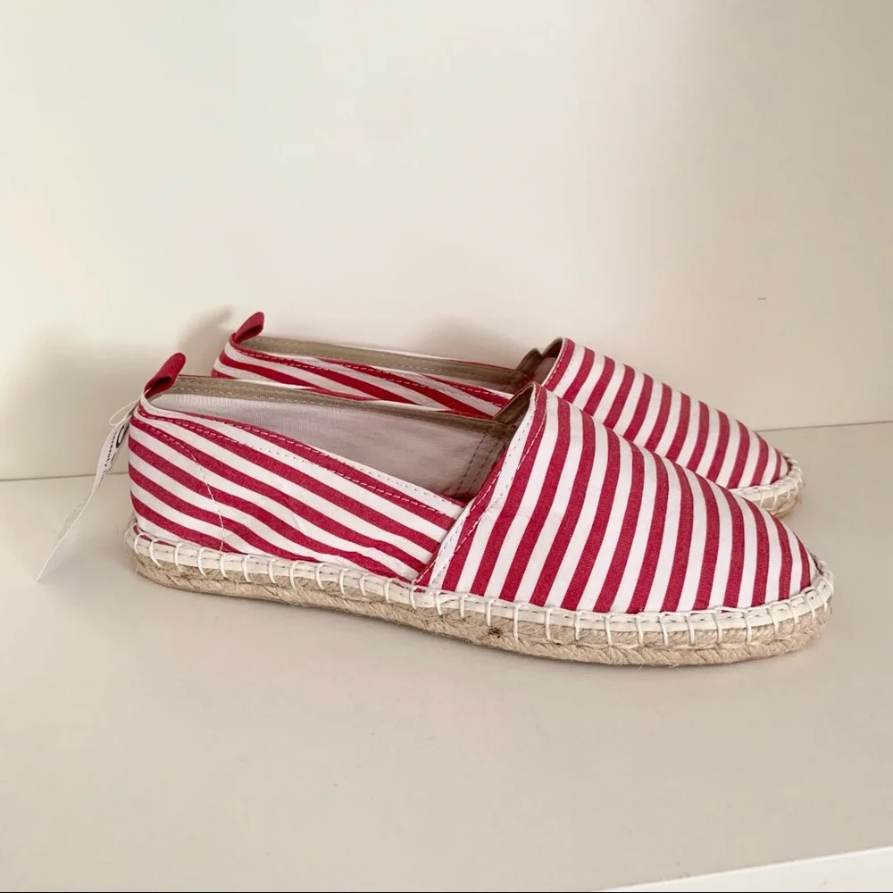 Candy stripe espadrilles loafers